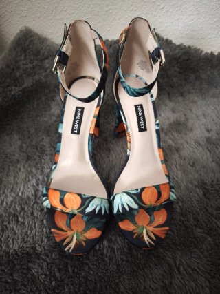 Sandalias Nine West Talla 39.5 Estampado Floral