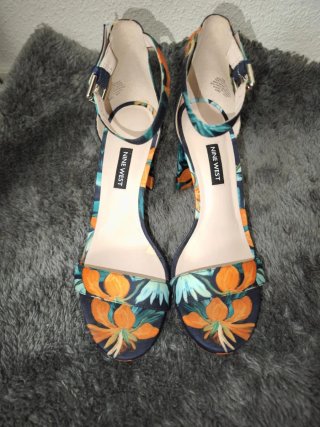 Sandalias Nine West Talla 39.5 Estampado Floral