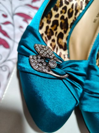 Zapatos Salón Turquesa Talla 38