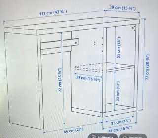 Escritorio madera beige