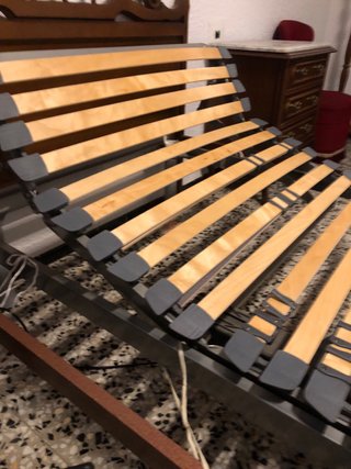 Cama articulada 90cm madera y metal