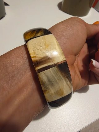 Brazalete Vintage Cuerno Natural