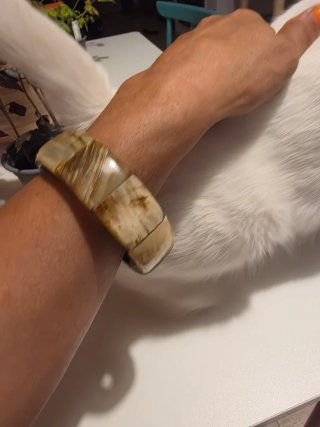 Brazalete Vintage Cuerno Natural