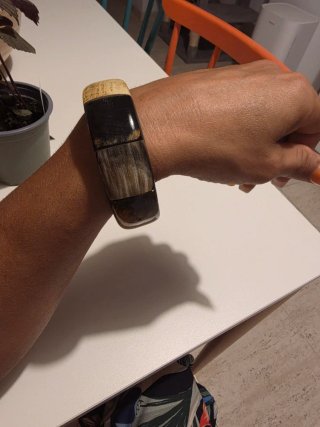Brazalete Vintage Cuerno Natural