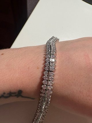 Pulsera de plata con circonitas