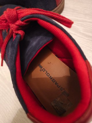 Zapatillas Spagnolo Azul Marino y Rojo