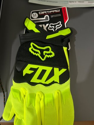 Guantes Fox Dirtpaw Talla M Negro/Amarillo