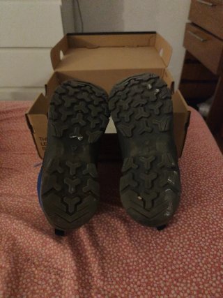 Botas de trekking Quechua niño azul/naranja
