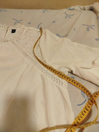 Blusa encaje blanca talla 3XXL