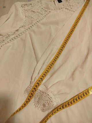 Blusa encaje blanca talla 3XXL