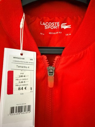 Chaqueta deportiva Lacoste  Talla M Roja y Azul