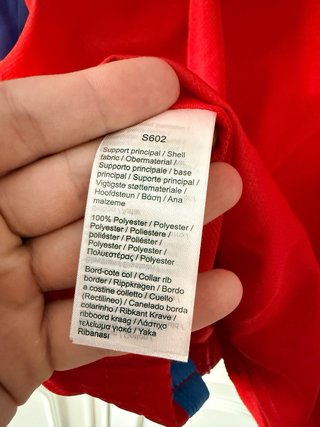Chaqueta deportiva Lacoste  Talla M Roja y Azul