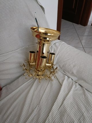 Lampadario Foglie Vetro Oro