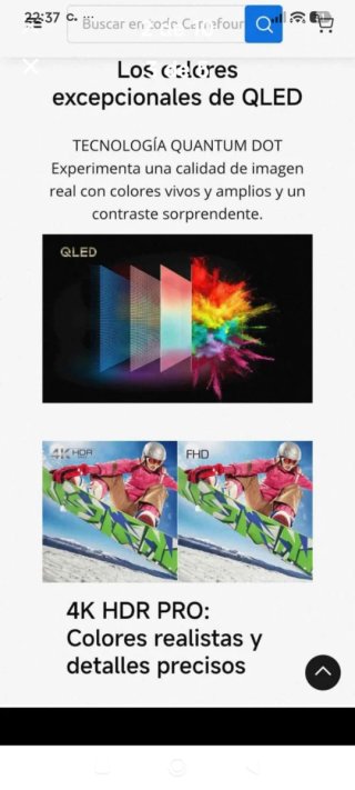 TV TCL 43 QLED 4K 43C725 Negro