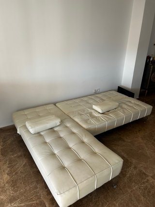 Sofá Cama Chaise Longue Piel Sintética