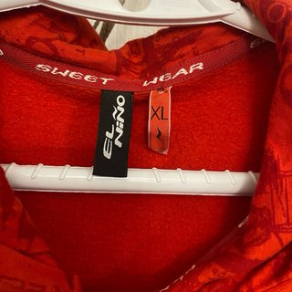 Sudadera vintage roja con cremallera