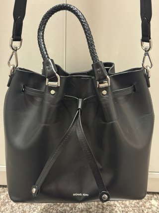 Bolso Michael Kors Negro Trenzado