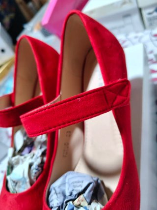 Zapatos Mary Jane Rojos Super Mode Talla 38