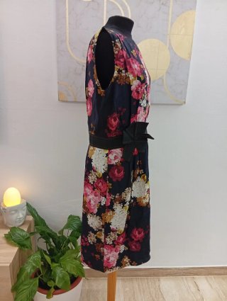 Vestido cóctel estampado floral
