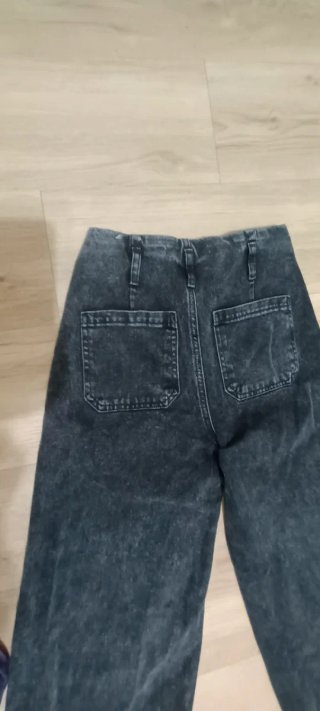 Pantalones vaqueros de corte ancho negros/grises
