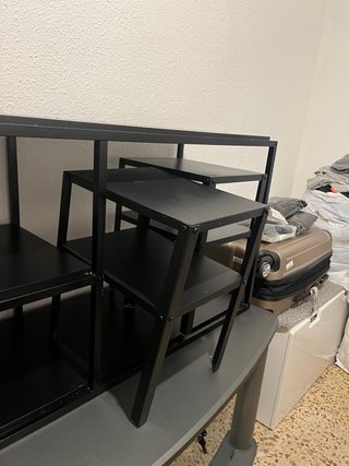 Mesa de comedor triple negra
