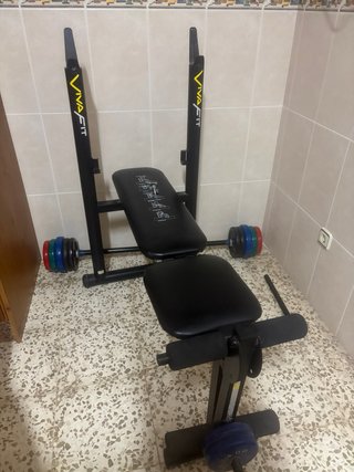 Banco de pesas VIVA FIT con discos
