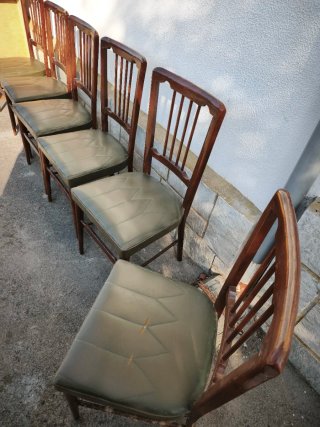 Conjunto 6 Sillas y Sillón Madera