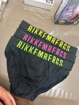 Bikkembergs slip uomo con scritta fluo