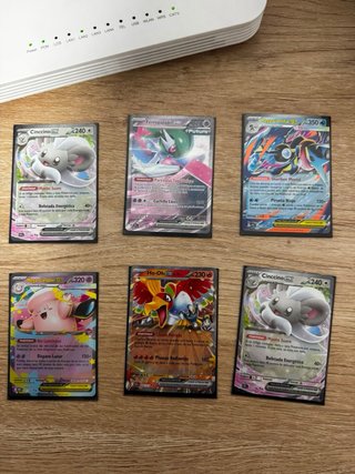 Lote Cartas Pokémon Fennekin, Pikachu, Chespin, Wa