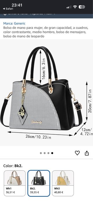 Bolso de mano negro nuevo