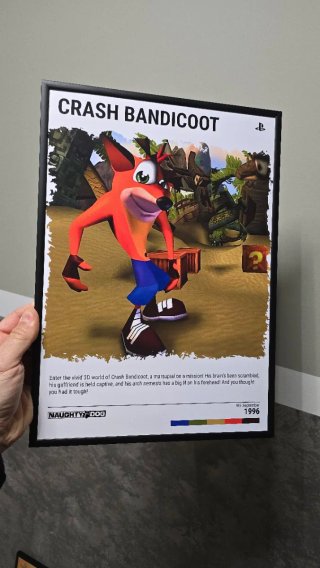 Crash Bandicoot PS1 Poster A3 Naughty Dog 1996