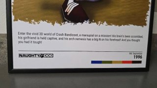 Crash Bandicoot PS1 Poster A3 Naughty Dog 1996