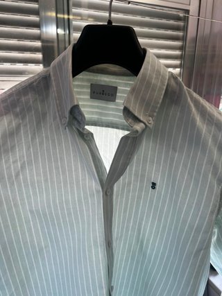 Camisa Rayas Verde Claro PuroEgo Talla M
