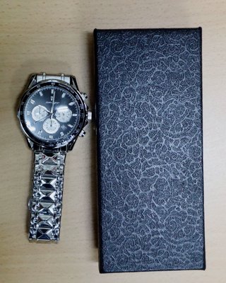 Reloj Negro Hombre Cronografo Cuarzo 44mm