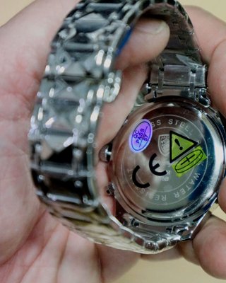 Reloj Negro Hombre Cronografo Cuarzo 44mm