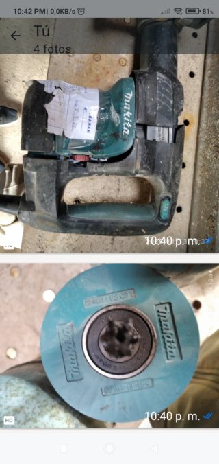 Martillo percutor, Makita, piezas.