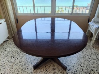 Mesa redonda vintage de comedor