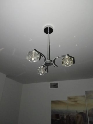 Lámparas de techo salón cristal y metal