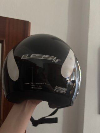 Casco Moto LS2 Reflectante Negro. Muy pocos usos