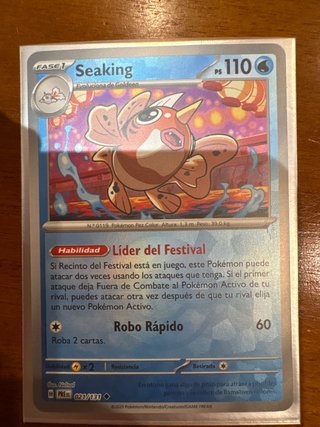 Carta Pokémon Seaking PS 110 Prismática