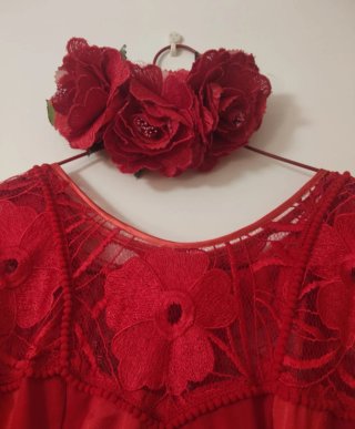 Traje de flamenca Guadalupe rojo