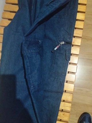 Pantalón de trabajo verano azul .