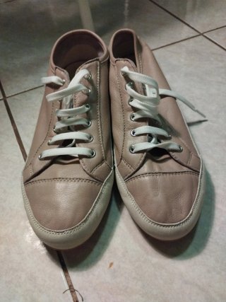 Sneakers donna pelle beige, mis. 38
