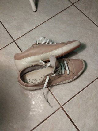 Sneakers donna pelle beige, mis. 38