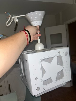 Lámpara de techo infantil luna y estrellas