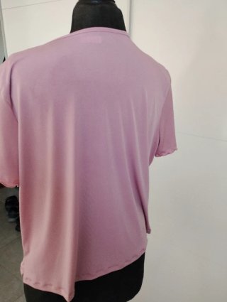 Camiseta rosa manga corta