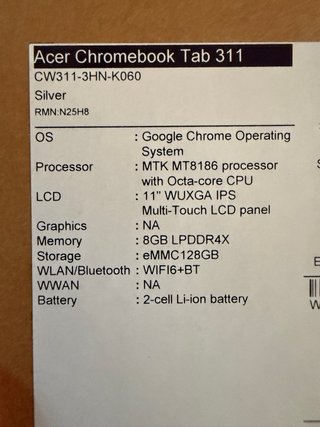 Acer Chromebook Tab 311