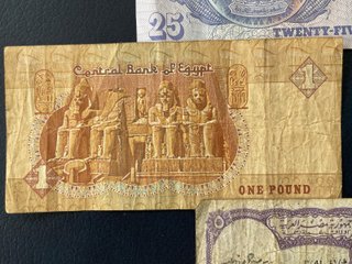 Lote 4 billetes Egipto