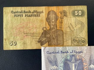 Lote 4 billetes Egipto
