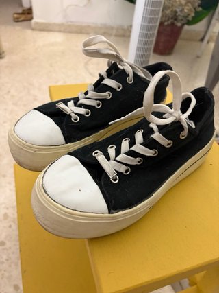 Converse Plataforma Negras Talla 39